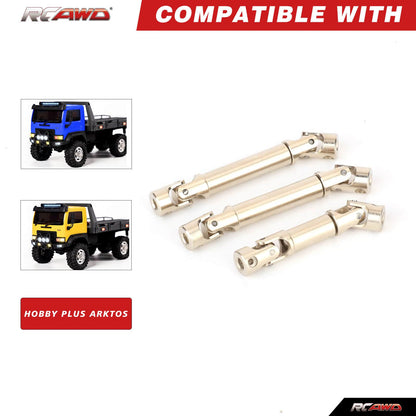 RCAWD HobbyPlus CR18 driveshaft set 3pcs RCAWD Hobbyplus 1/18 ARKTOS Driveshaft Set 240471S