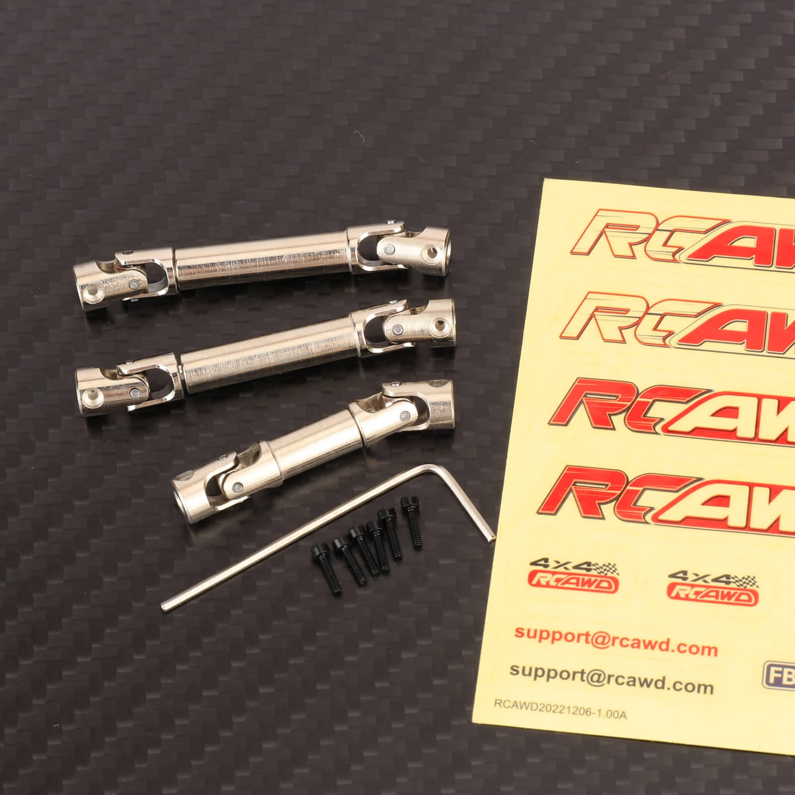 RCAWD HobbyPlus CR18 driveshaft set 3pcs RCAWD Hobbyplus 1/18 ARKTOS Driveshaft Set 240471S