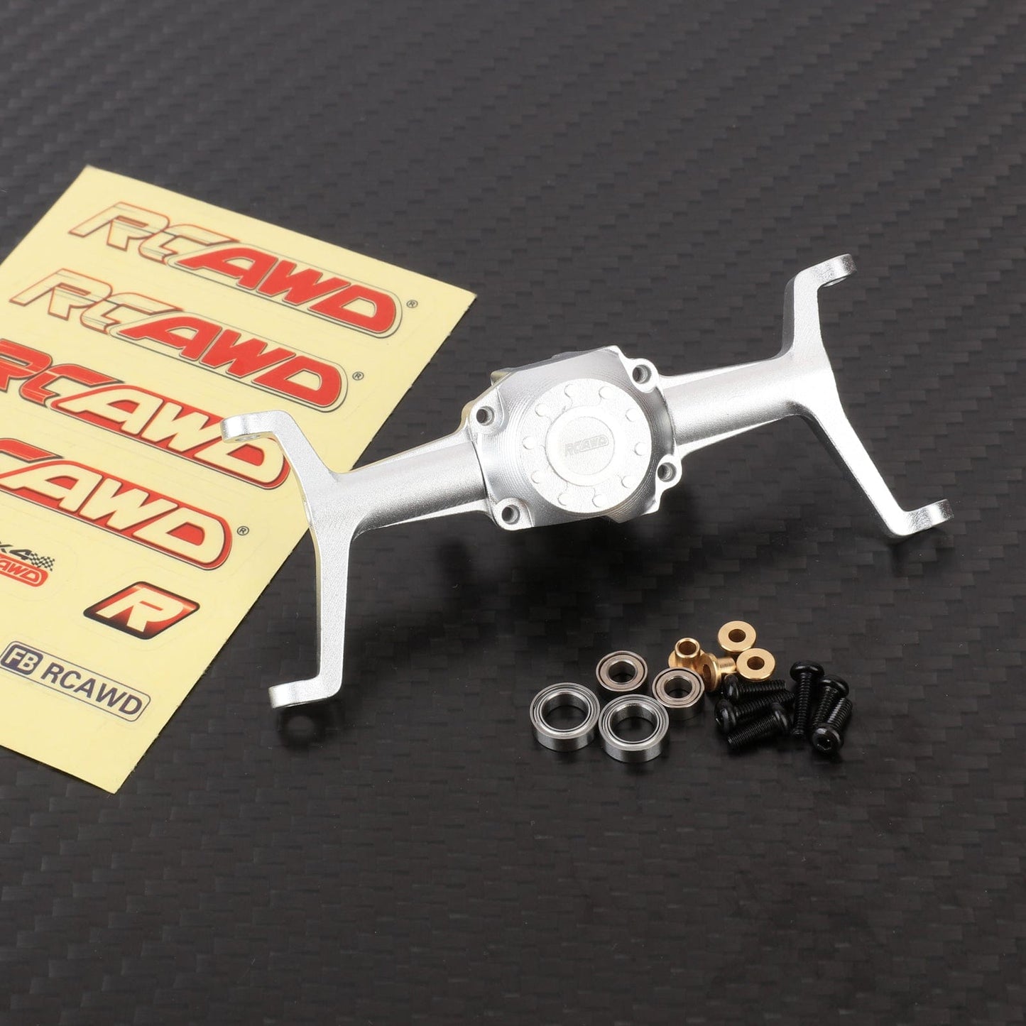 RCAWD HobbyPlus CR18 Front / Silver RCAWD Hobbyplus 1/18 ARKTOS Front Center Rear Portal Axles Housing Set