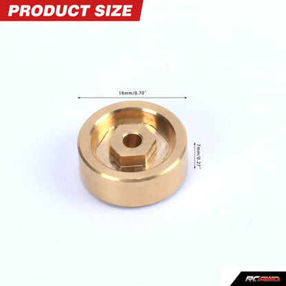 RCAWD HobbyPlus CR18 Golden RCAWD HobbyPlus CR18 Upgrades 7mm Brass Wheel Hex Hub for 1/18 Rock Van & Trail Hunter