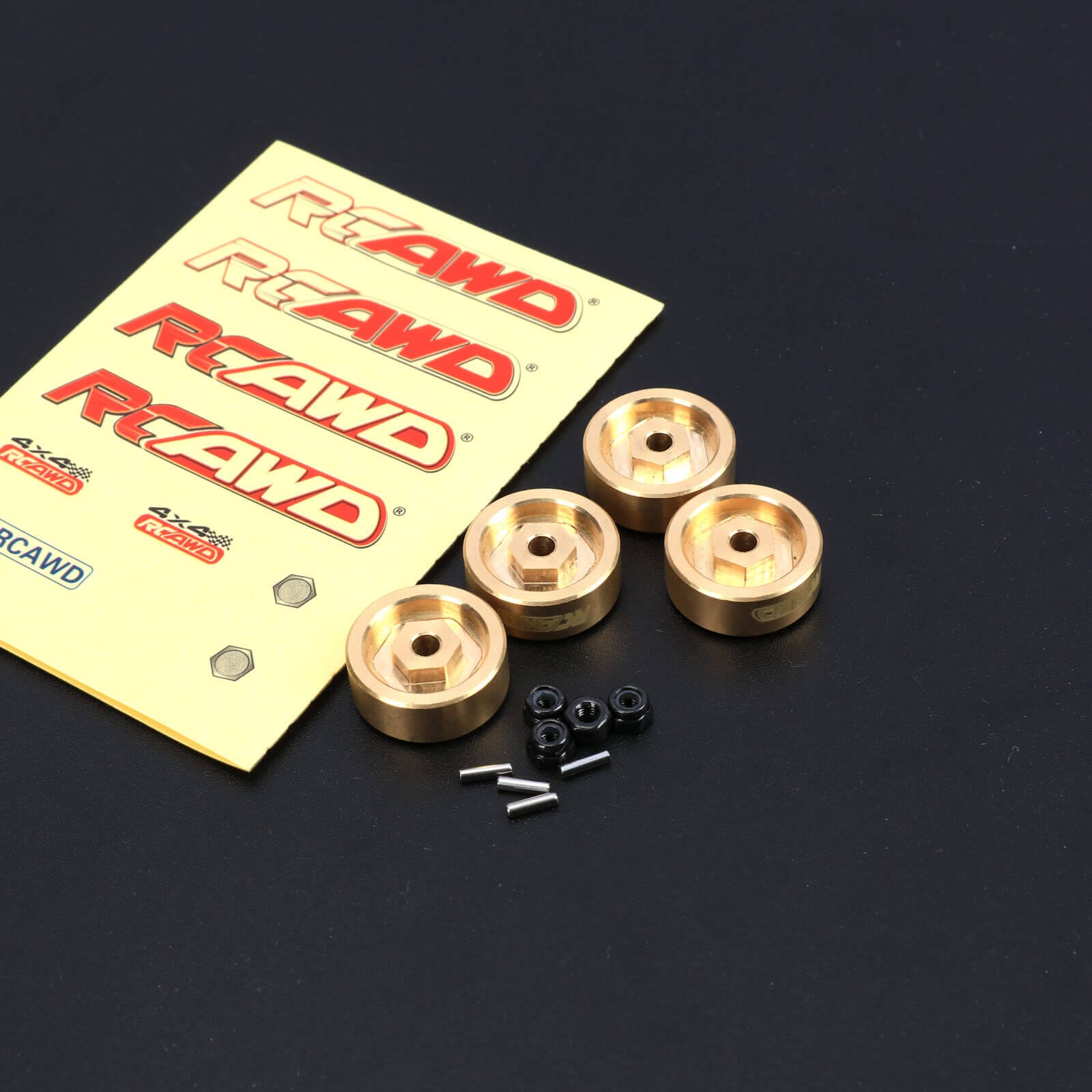 RCAWD HobbyPlus CR18 Golden RCAWD HobbyPlus CR18 Upgrades 7mm Brass Wheel Hex Hub for 1/18 Rock Van & Trail Hunter