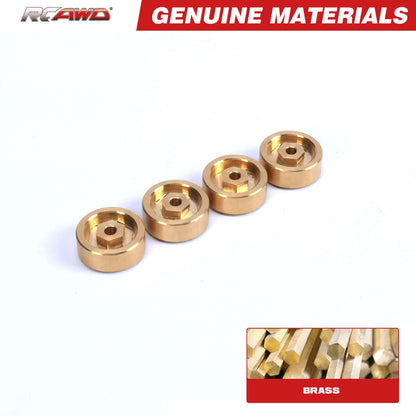 RCAWD HobbyPlus CR18 Golden RCAWD HobbyPlus CR18 Upgrades 7mm Brass Wheel Hex Hub for 1/18 Rock Van & Trail Hunter