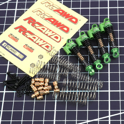 RCAWD HobbyPlus CR18 Green RCAWD HobbyPlus CR18 Upgrades Double Barrel 43mm Front Rear RC Shock 240304