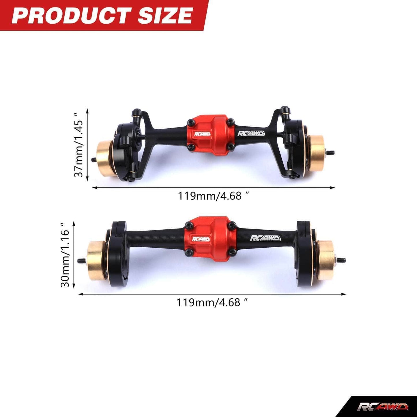 RCAWD HobbyPlus CR18 Portal Axles - RCAWD