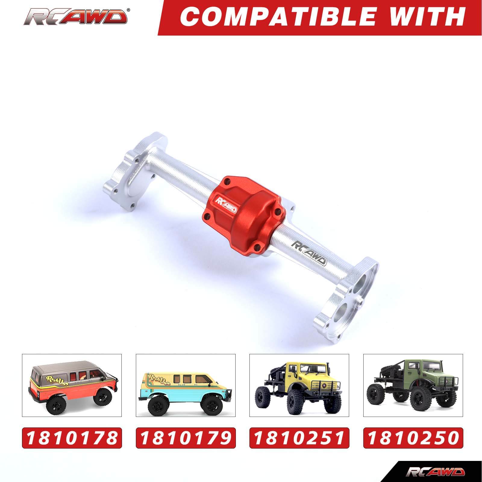 RCAWD HobbyPlus CR18 Portal Axles - RCAWD