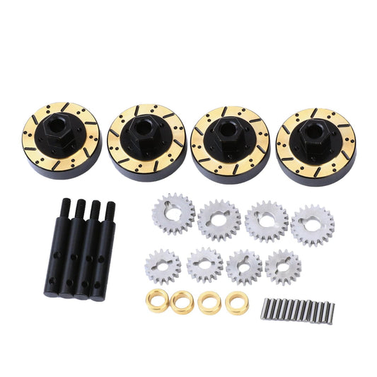 RCAWD HobbyPlus CR18 RCAWD 1/18 HobbyPlus CR18 Portal Axles Shafts & Portal Reduction Gears with Counterweight Hex Set