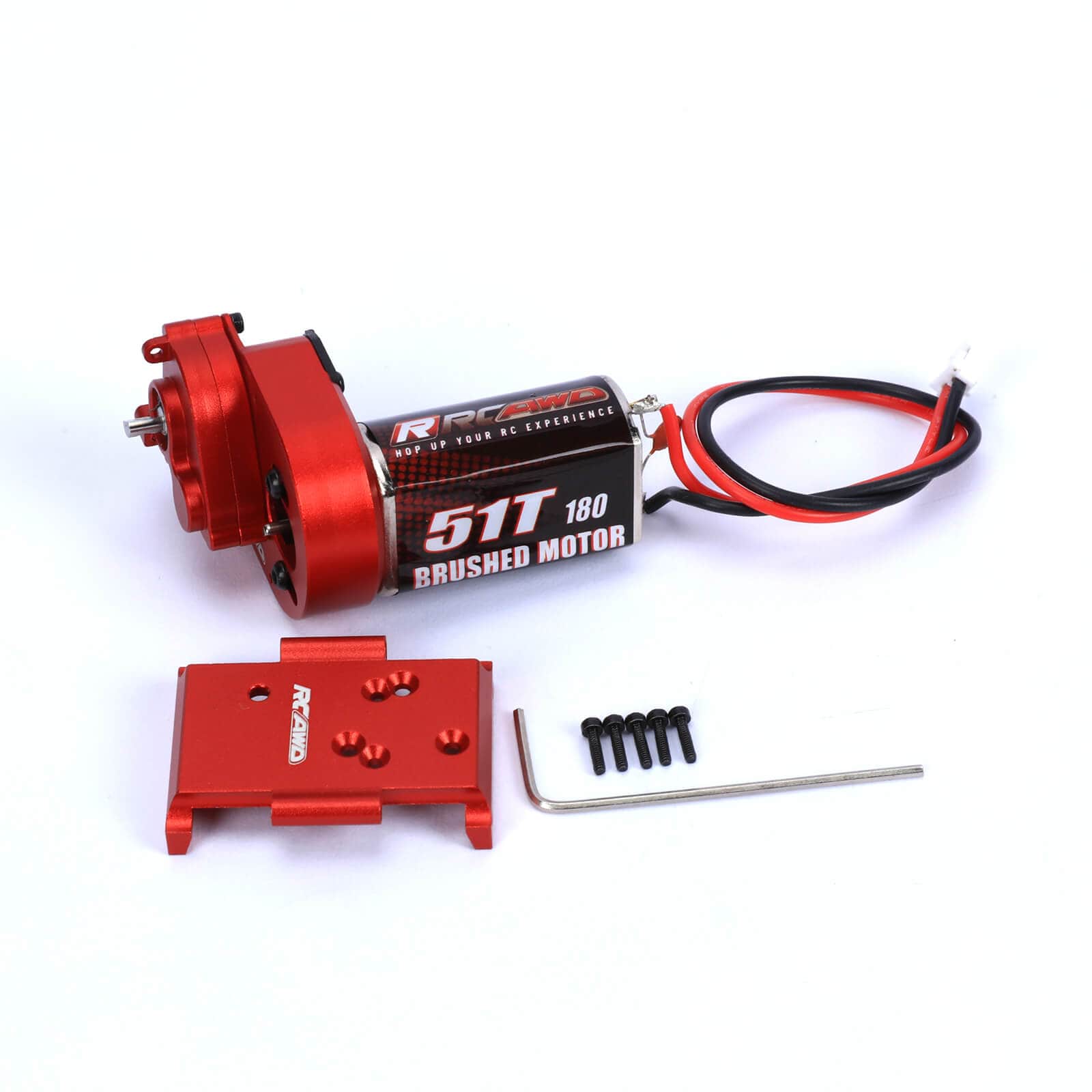 RCAWD HobbyPlus CR18 RCAWD 1/18 HobbyPlus CR18P Upgrades 180 Motor 51T Metal Gearbox Combo Transmission 240301