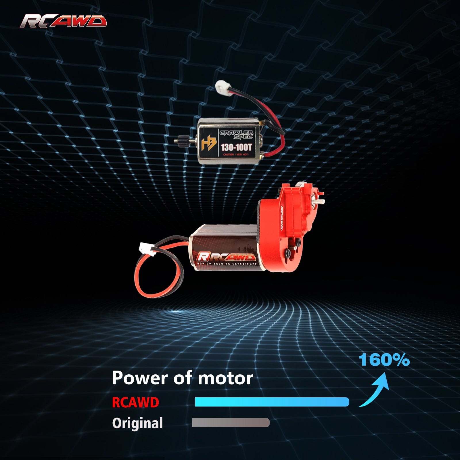 RCAWD HobbyPlus CR18 RCAWD 1/18 HobbyPlus CR18P Upgrades 180 Motor 51T Metal Gearbox Combo Transmission 240301