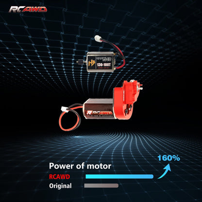 RCAWD HobbyPlus CR18 RCAWD 1/18 HobbyPlus CR18P Upgrades 180 Motor 51T Metal Gearbox Combo Transmission 240301