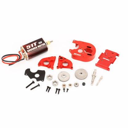 RCAWD HobbyPlus CR18 RCAWD 1/18 HobbyPlus CR18P Upgrades 180 Motor 51T Metal Gearbox Combo Transmission 240301