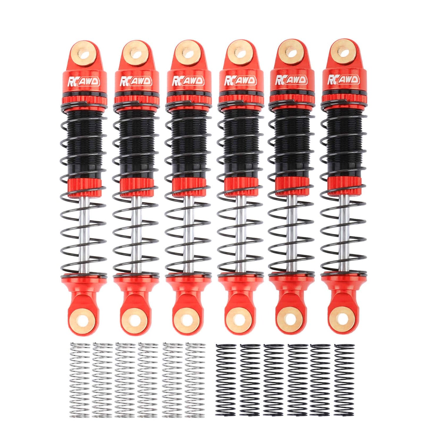 RCAWD HobbyPlus CR18 RCAWD Hobbyplus 1/18 ARKTOS Shocks Set with 12pc Springs 58mm Aluminum