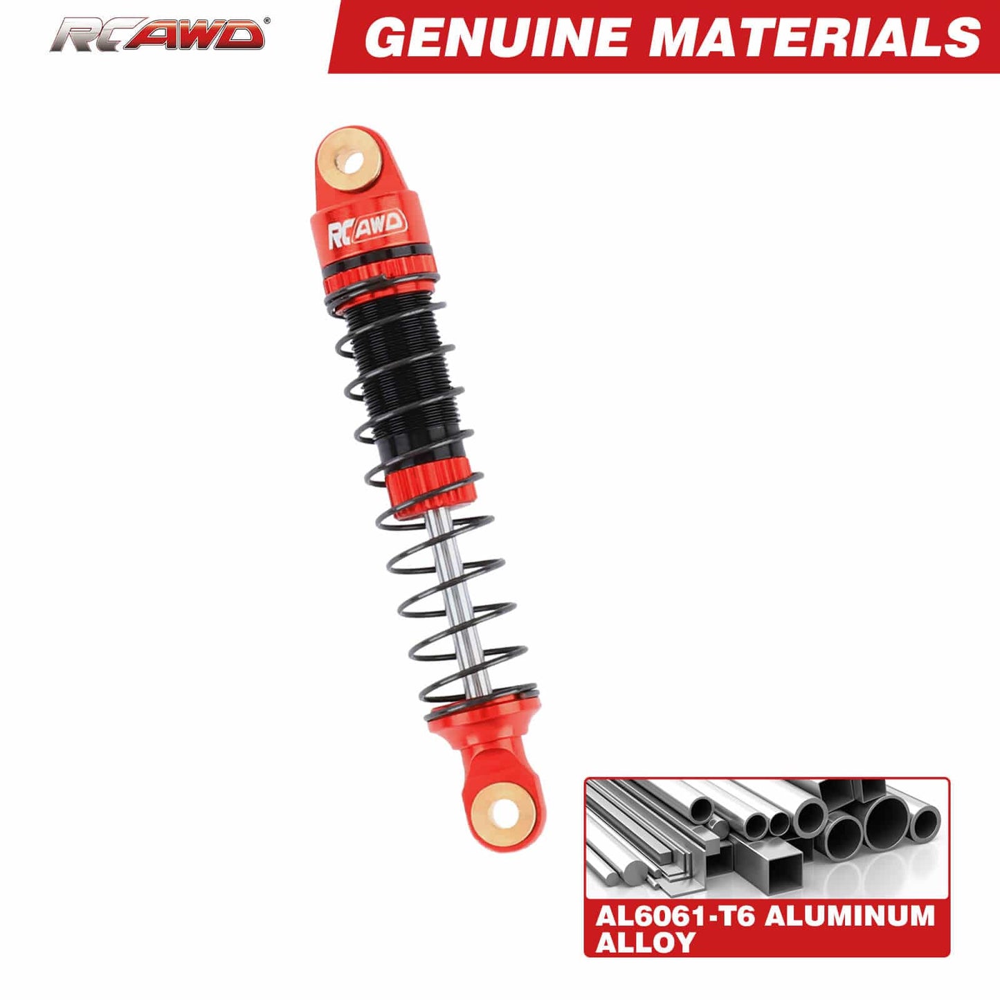 RCAWD HobbyPlus CR18 RCAWD Hobbyplus 1/18 ARKTOS Shocks Set with 12pc Springs 58mm Aluminum