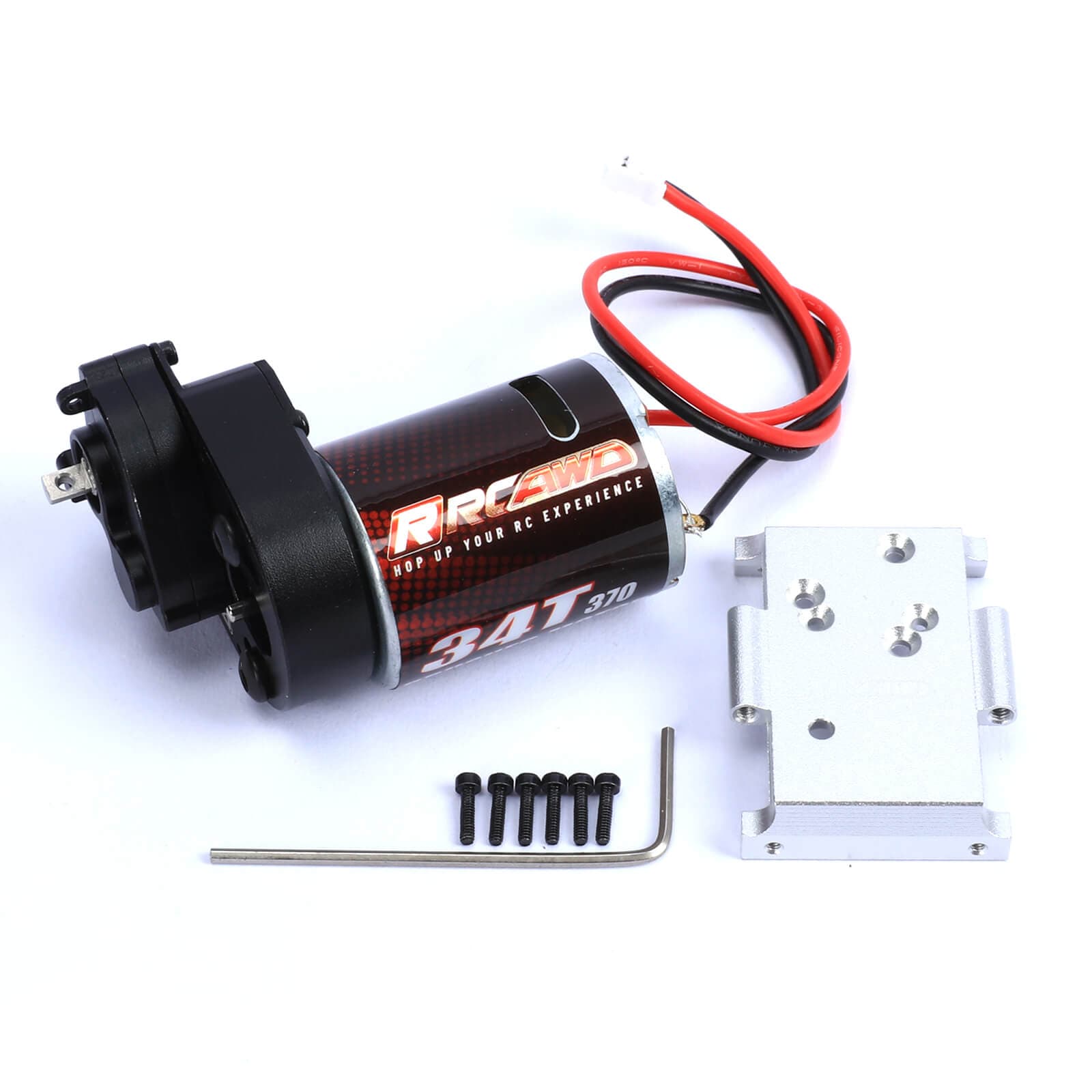 RCAWD HobbyPlus CR18 RCAWD HobbyPlus CR18 370 Motor 34T Metal Gearbox Combo Transmission Set 240300