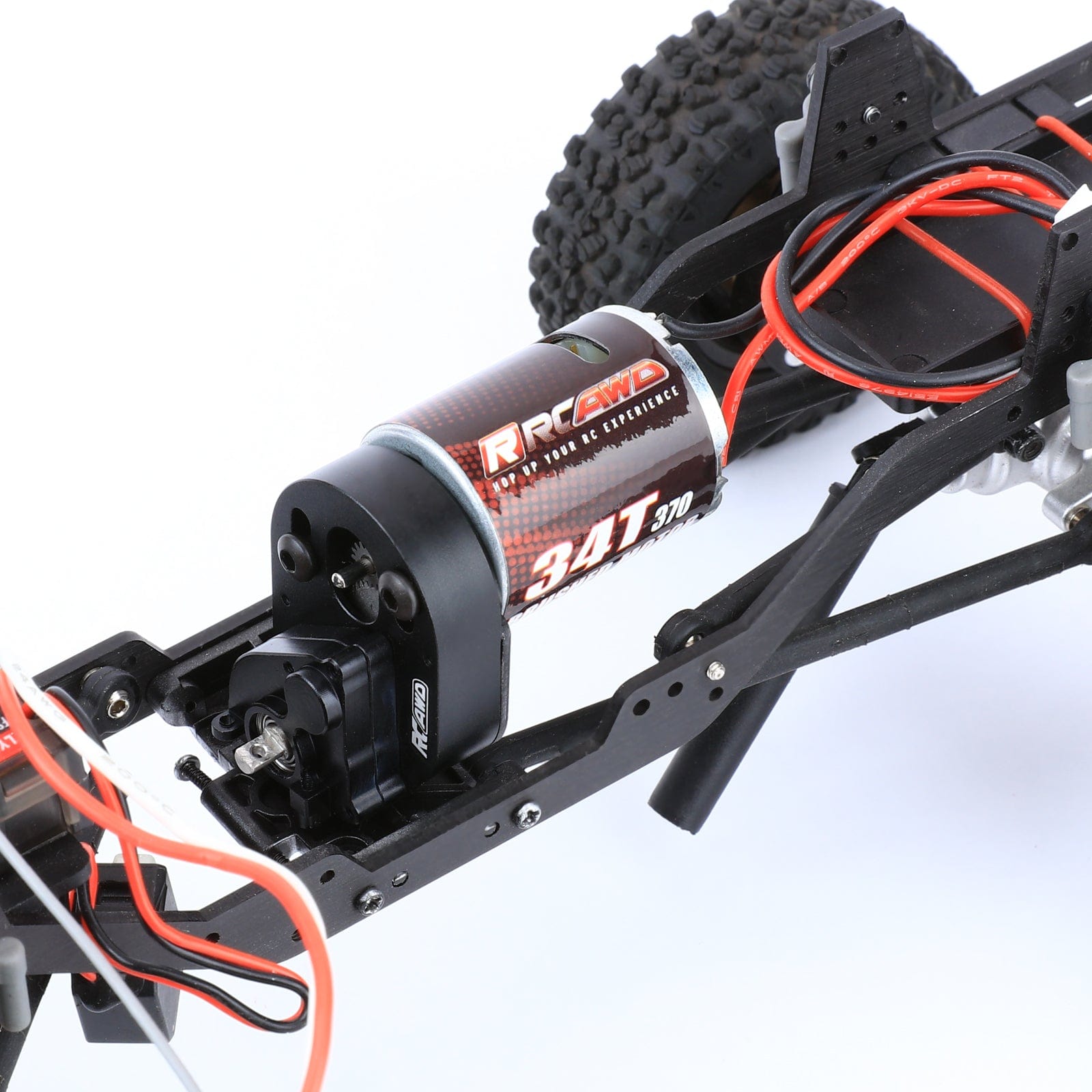 RCAWD HobbyPlus CR18 370 Motor 34T Metal Gearbox Combo