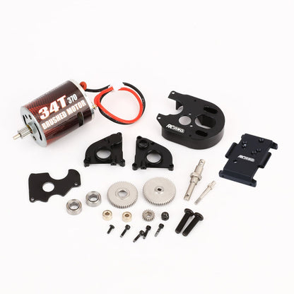 RCAWD HobbyPlus CR18 RCAWD HobbyPlus CR18 370 Motor 34T Metal Gearbox Combo Transmission Set 240300