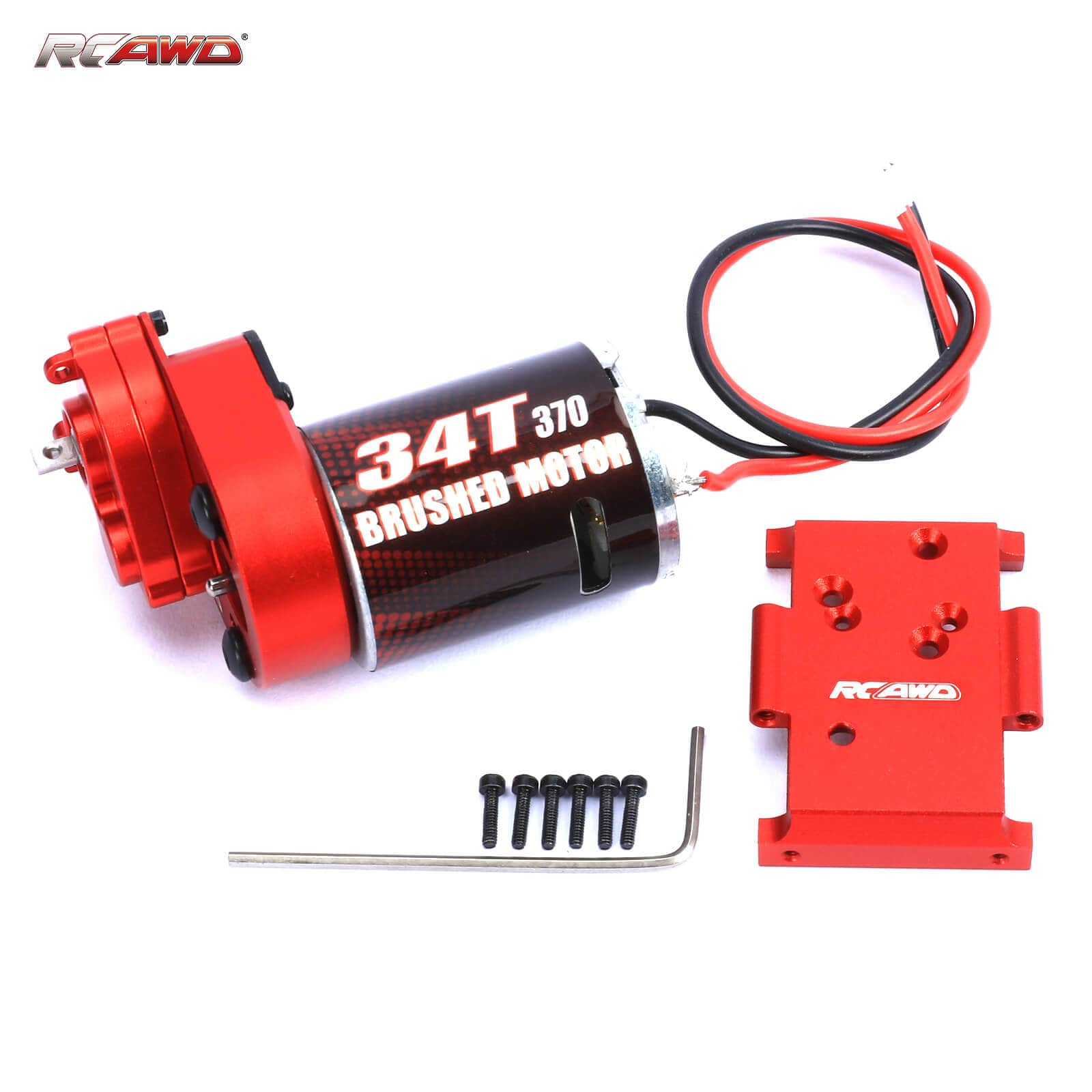 RCAWD HobbyPlus CR18 RCAWD HobbyPlus CR18 370 Motor 34T Metal Gearbox Combo Transmission Set 240300