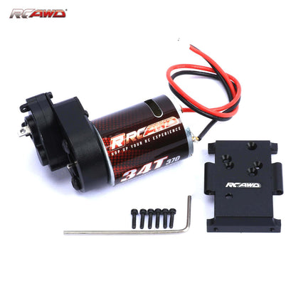 RCAWD HobbyPlus CR18 RCAWD HobbyPlus CR18 370 Motor 34T Metal Gearbox Combo Transmission Set 240300