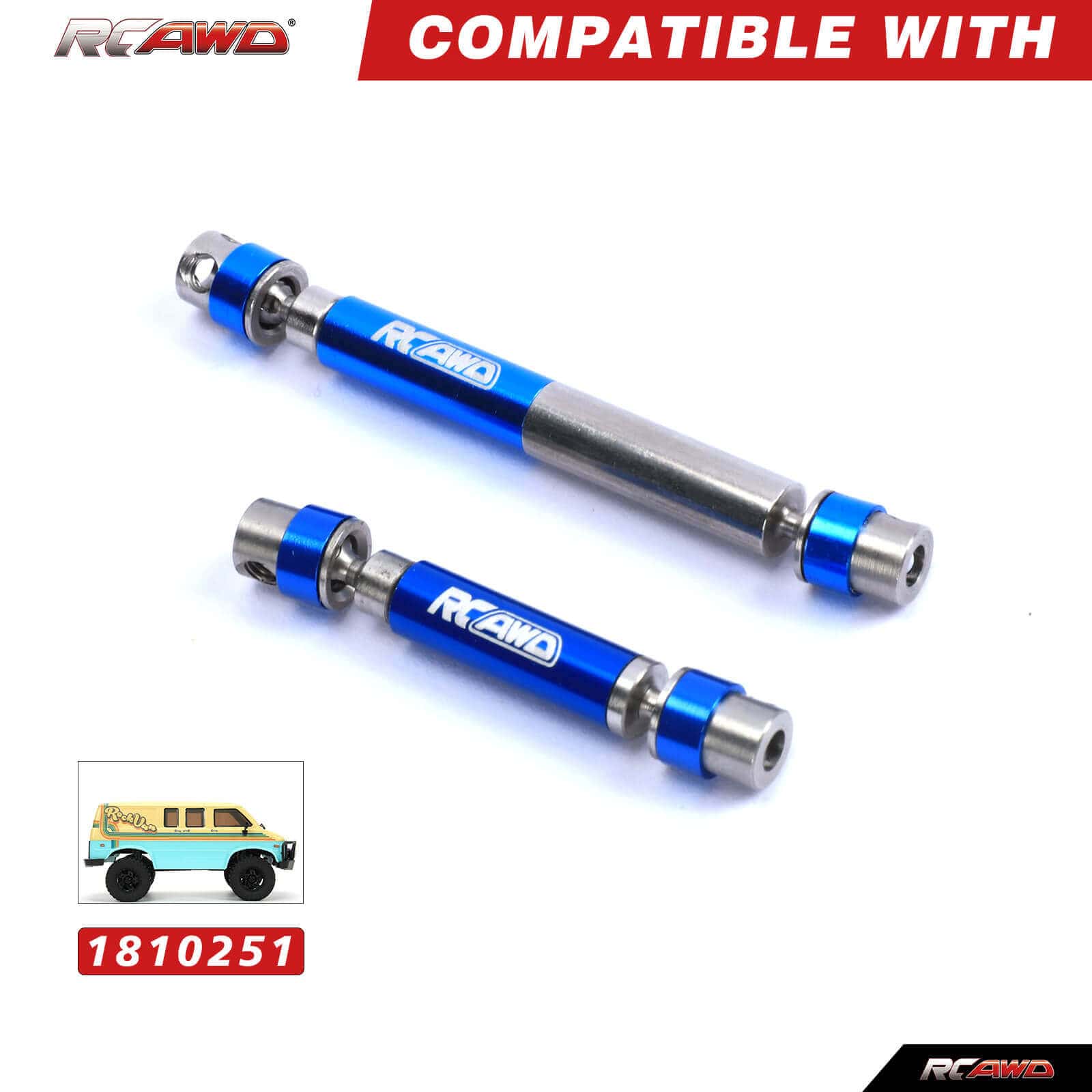 HappyRockyDialyです！！ RCAWD HobbyPlus CR18 Center Driveshafts Stainless Steel 240305