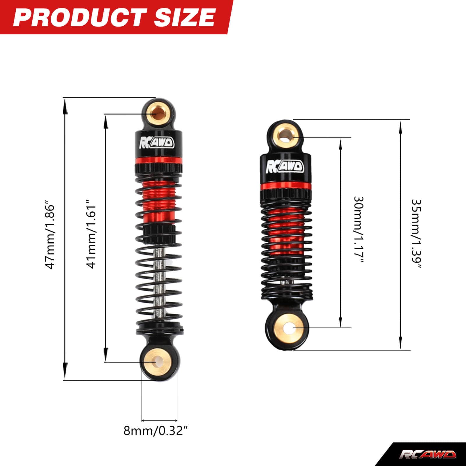 RCAWD HobbyPlus CR18 RCAWD HobbyPlus CR18 Oil-filled Shocks Simplified Version