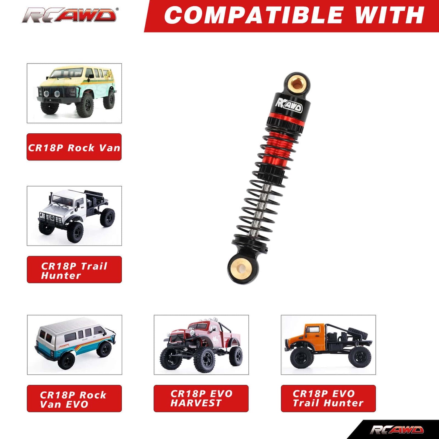 RCAWD HobbyPlus CR18 RCAWD HobbyPlus CR18 Oil-filled Shocks Simplified Version