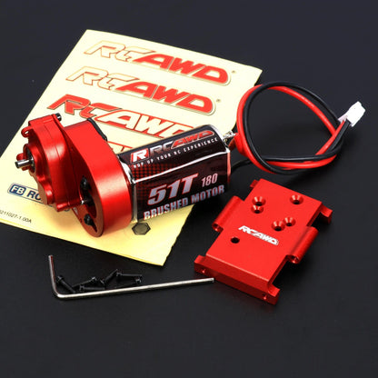 RCAWD HobbyPlus CR18 Red RCAWD 1/18 HobbyPlus CR18P Upgrades 180 Motor 51T Metal Gearbox Combo Transmission 240301