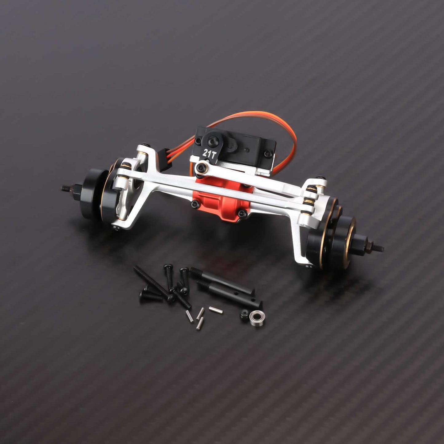 RCAWD HobbyPlus CR18 Silver Front Rear Portal Set RCAWD HobbyPlus CR18P Portal Axles Widen 10mm with Brass Hex