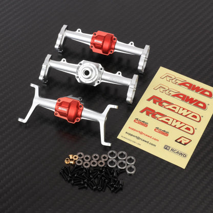 RCAWD HobbyPlus CR18 Silver / Full  set1 RCAWD Hobbyplus 1/18 ARKTOS Portal Axles Housing Set Front Center Rear