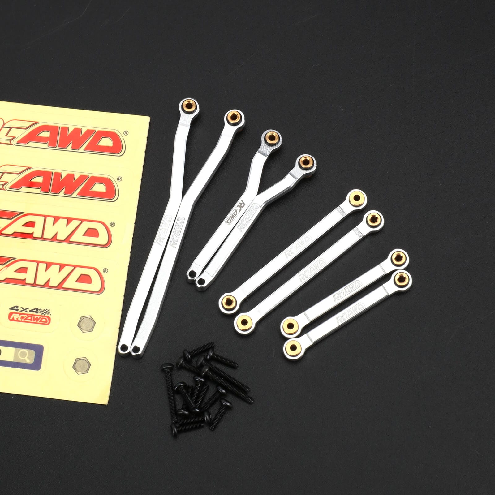 RCAWD HobbyPlus CR18 Silver RCAWD HobbyPlus CR18 Upgrades Aluminum RC Links set 8pcs