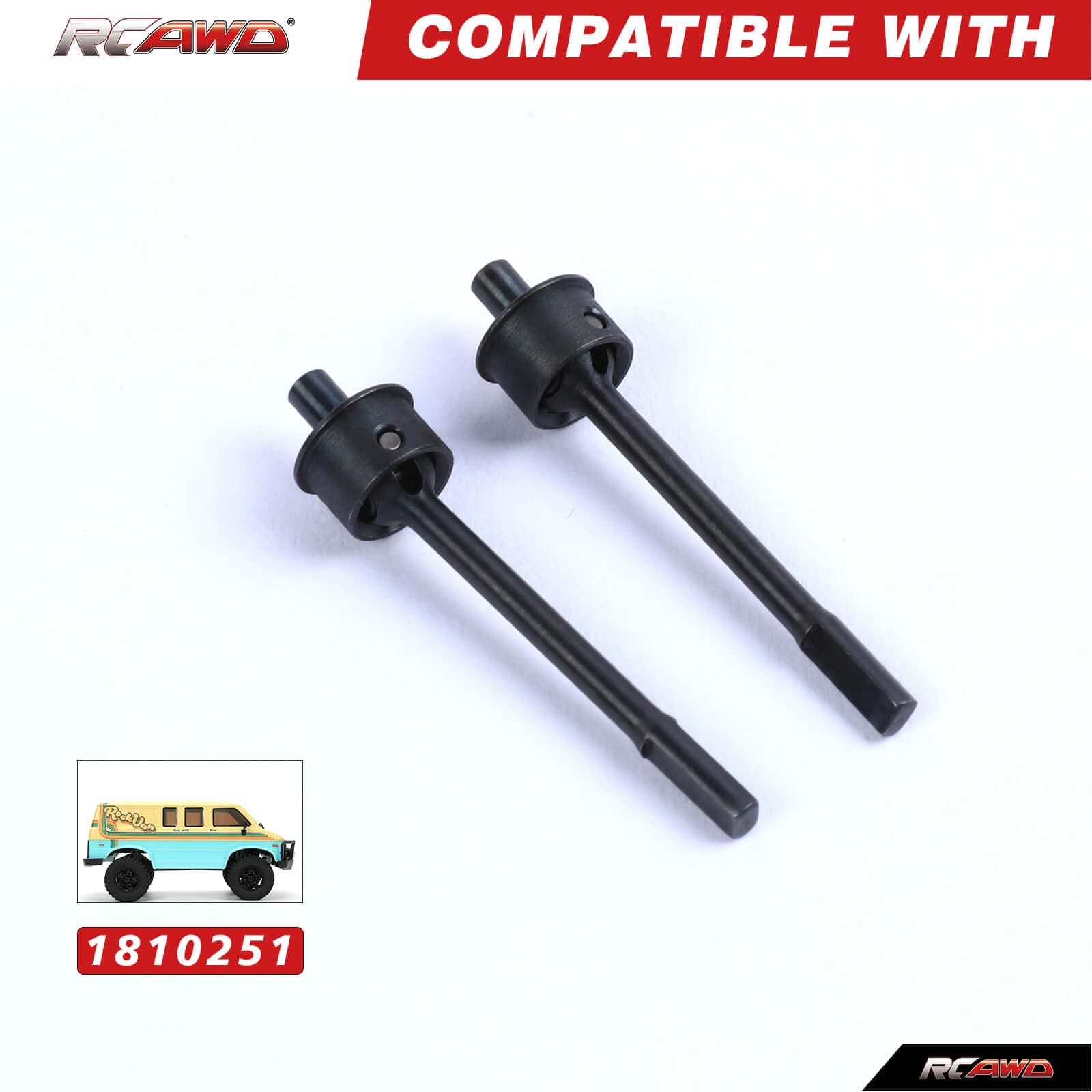 RCAWD HobbyPlus CR18 Sku RCAWD HobbyPlus CR18P Front CVD Driveshafts