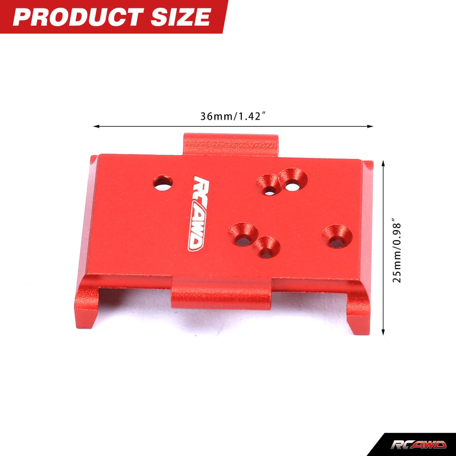 RCAWD HobbyPlus CR18 Upgrades Transmission Gearbox Mount 240302 - RCAWD