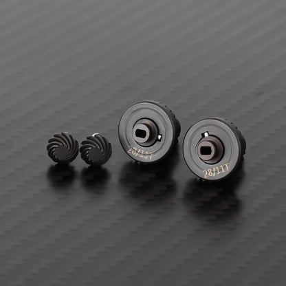 RCAWD HobbyPlus CR18P 2 Set RCAWD Furitek HobbyPlus CR18P 28T 11T Front Rear Axle Helical Spiral Bevel Gear Upgrade Parts