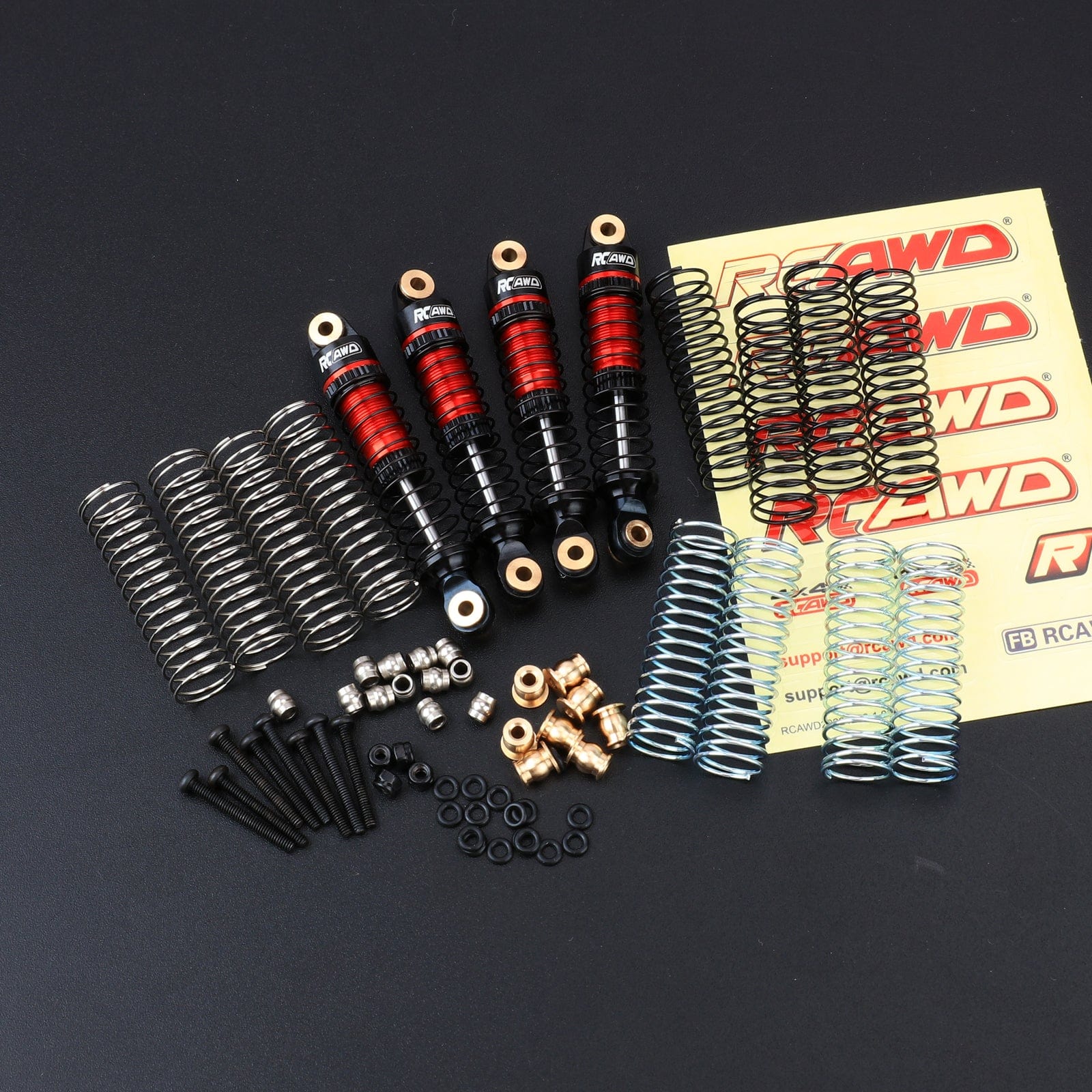 RCAWD Furitek HobbyPlus CR18P Oil-filled Shock Absorbers Damper Set wi