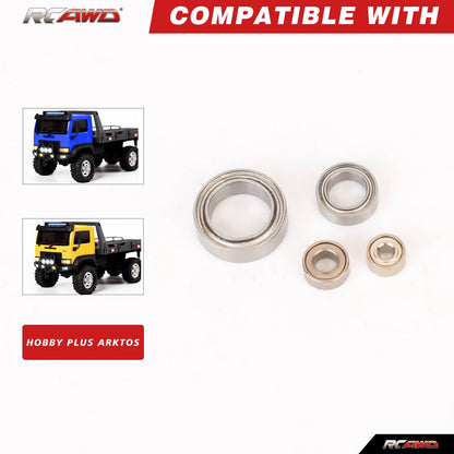 RCAWD HobbyPlus CR18P All-vehicle bearing RCAWD HobbyPlus CR18P ARKTOS 42PCS Wheel Hub Ball Bearings Set Upgrade Parts