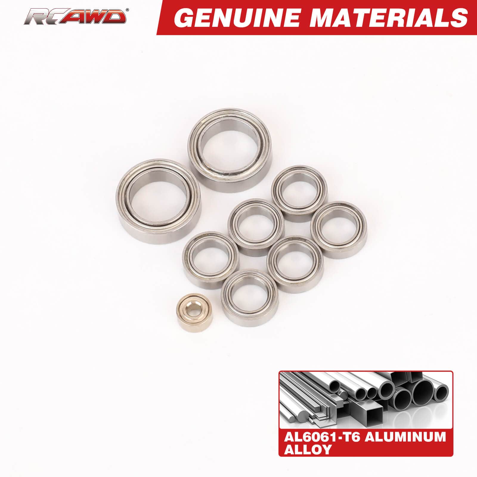 RCAWD HobbyPlus CR18P All-vehicle bearing RCAWD HobbyPlus CR18P ARKTOS 42PCS Wheel Hub Ball Bearings Set Upgrade Parts