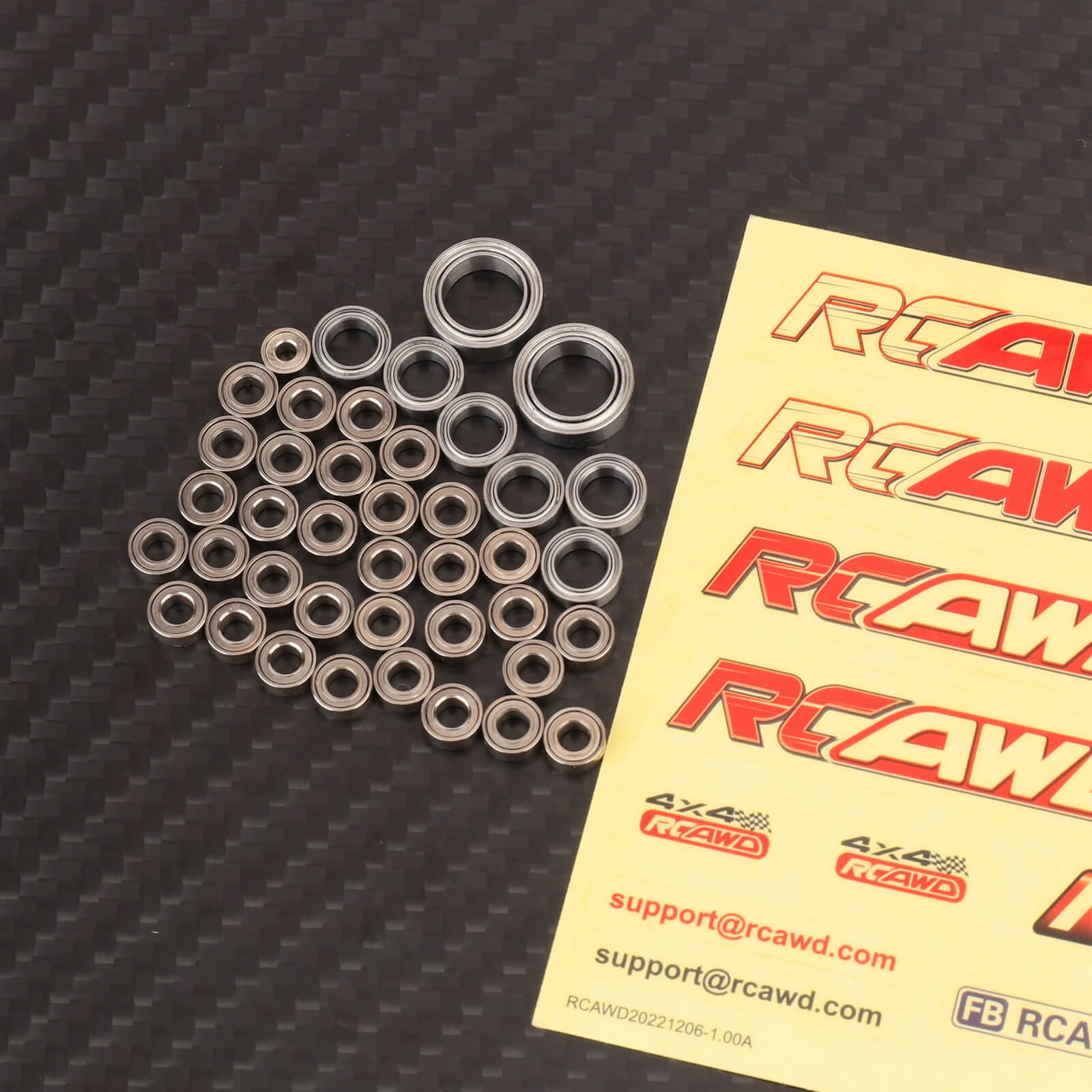 RCAWD HobbyPlus CR18P All-vehicle bearing RCAWD HobbyPlus CR18P ARKTOS 42PCS Wheel Hub Ball Bearings Set Upgrade Parts