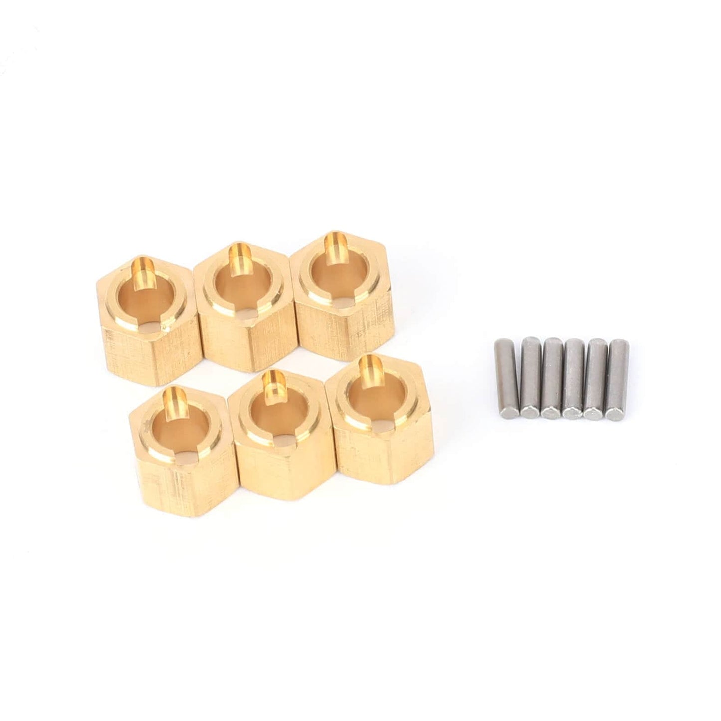 RCAWD HobbyPlus CR18P Brass Wheel Hex RCAWD Full Brass Wheel Hex For HobbyPlus 1/18 CR18P ARKTOS 6×6 Upgrade Parts