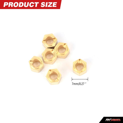 RCAWD HobbyPlus CR18P Brass Wheel Hex RCAWD Full Brass Wheel Hex For HobbyPlus 1/18 CR18P ARKTOS 6×6 Upgrade Parts