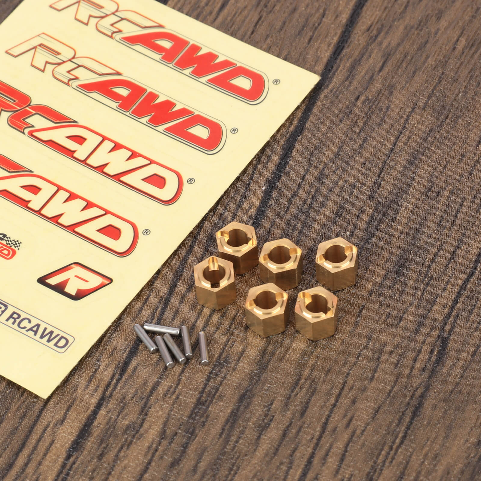 RCAWD Full Brass Wheel Hex For HobbyPlus 1/18 CR18P ARKTOS 6