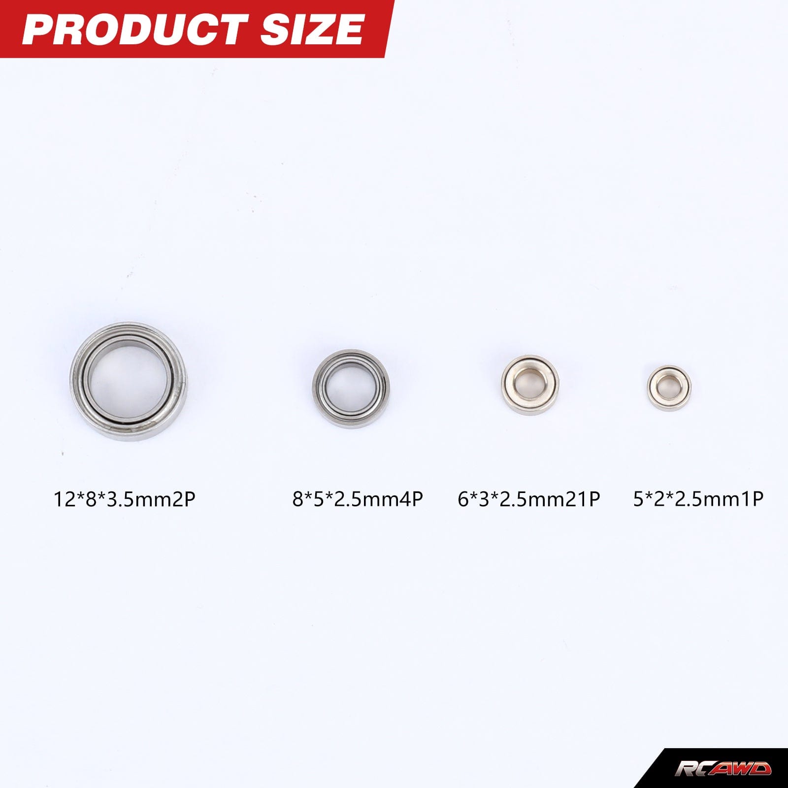 RCAWD HobbyPlus CR18P Full Set RCAWD CR18P EVO PRO Complete Ball Bearing Set