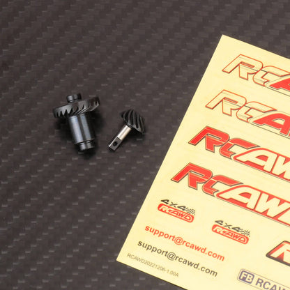 RCAWD HobbyPlus CR18P Helical Spiral Bevel Gear RCAWD Furitek HobbyPlus CR18P 24T 12T Front Rear Axle Helical Spiral Bevel Gear Upgrade Parts