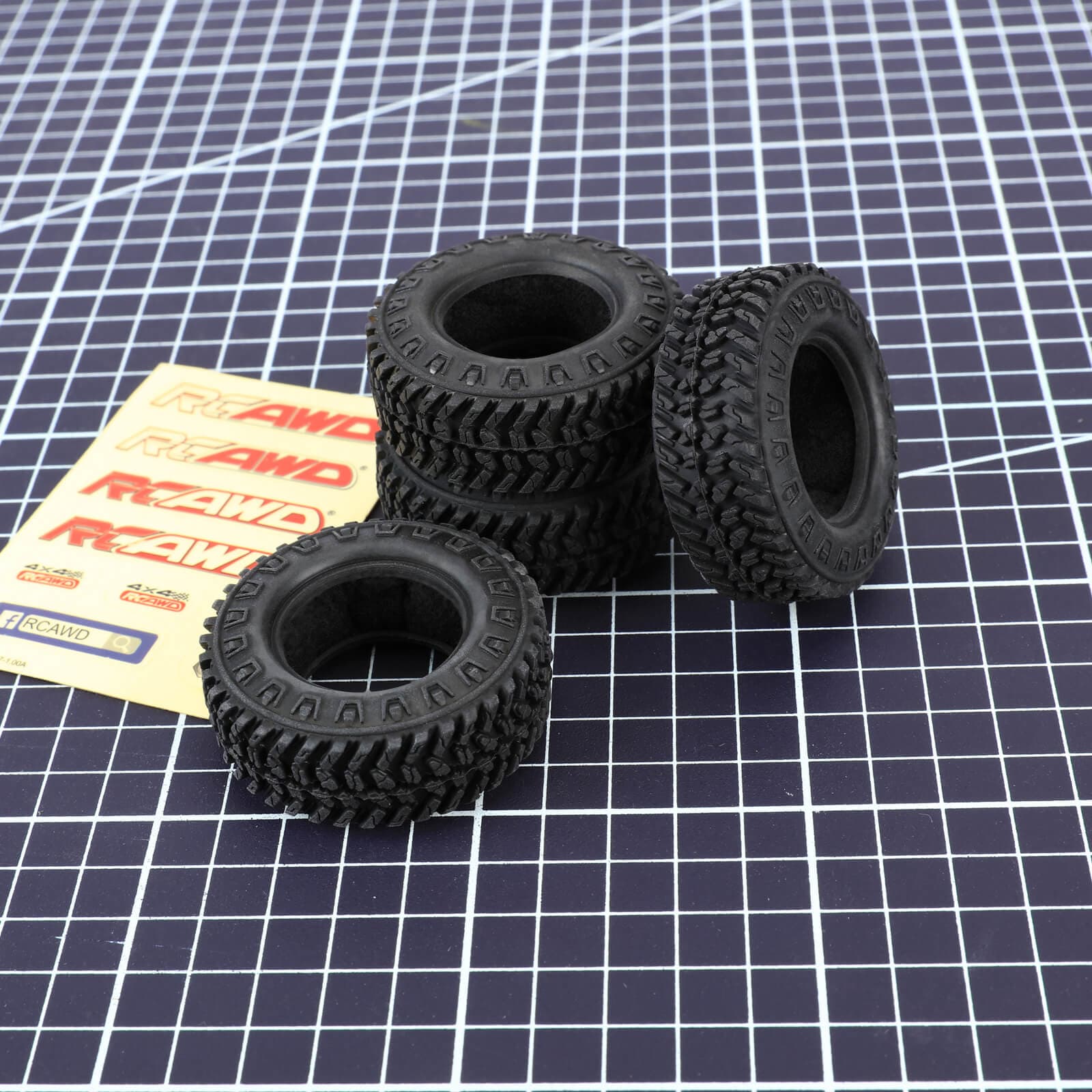 RCAWD HobbyPlus CR18P RCAWD CR18P 1.25" Gravel Wheel Tires for HobbyPlus 1/18 4WD Upgrade Parts