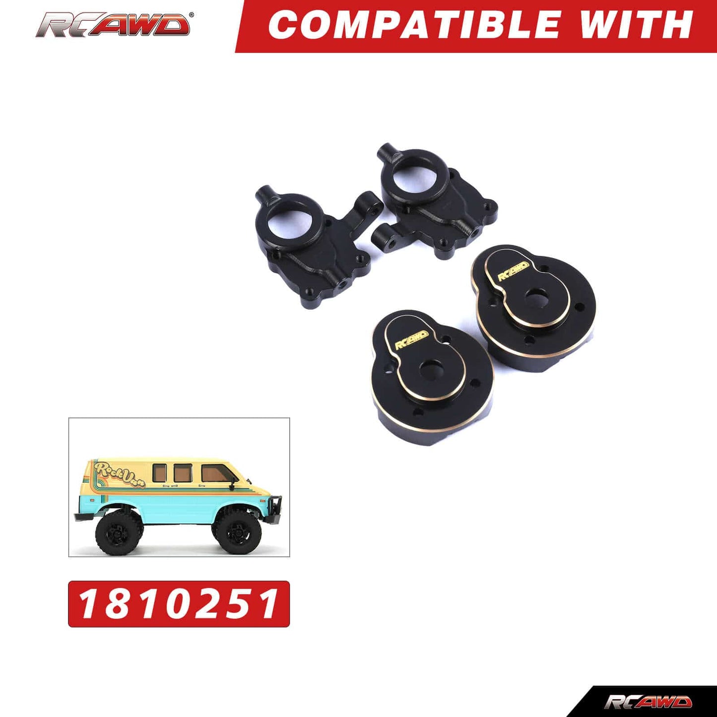 RCAWD HobbyPlus CR18P RCAWD Furitek HobbyPlus CR18P Front Portal Axle Steering Knuckle With 25g Brass CounterWeight