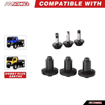 RCAWD HobbyPlus CR18P RCAWD HobbyPlus CR18P ARKTOS 28T 11T Front Rear Axle Helical Spiral Bevel Gear