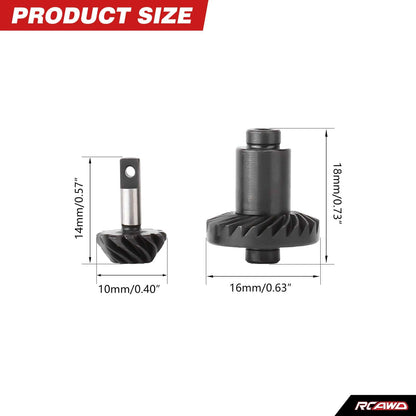 RCAWD HobbyPlus CR18P RCAWD HobbyPlus CR18P ARKTOS 28T 11T Front Rear Axle Helical Spiral Bevel Gear