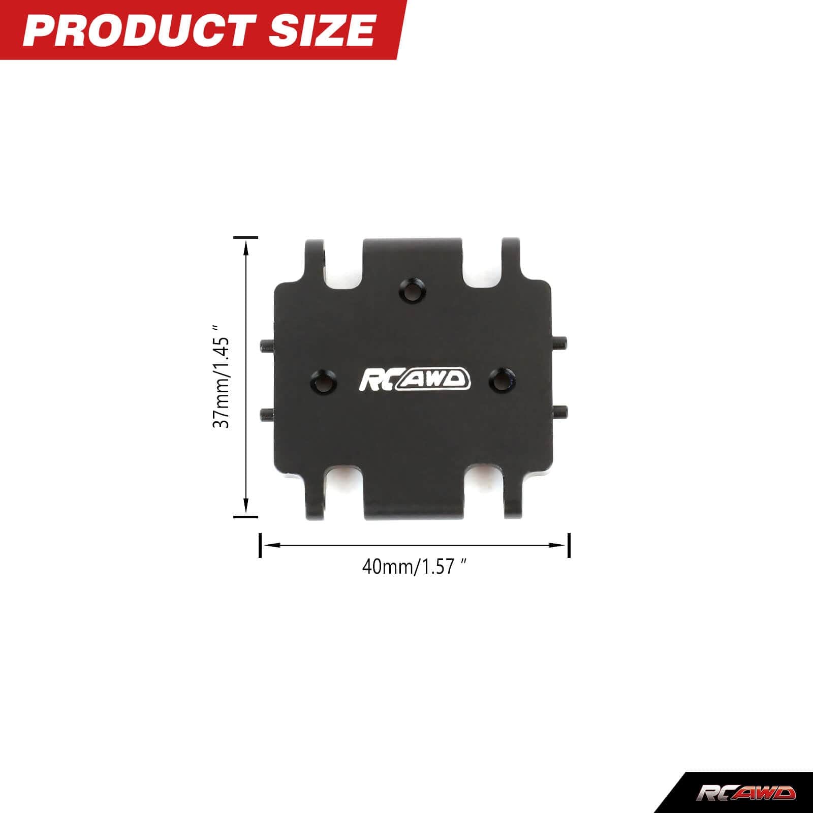 RCAWD HobbyPlus CR18P RCAWD HobbyPlus CR18P ARKTOS Metal Center Gearbox Mount Skid Plates Upgrade Parts