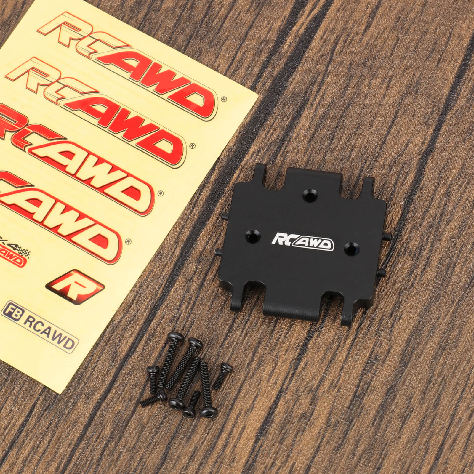 RCAWD HobbyPlus CR18P ARKTOS Metal Center Gearbox Mount Skid Plates Up