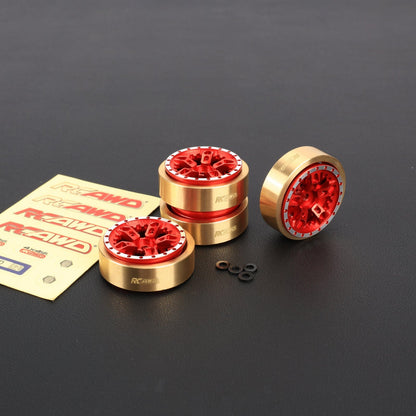 RCAWD HobbyPlus CR18P Red RCAWD HobbyPlus 1.2" Beadlock Wheel Rim 40g/pc for HobbyPlus 1/18 4WD Upgrade Parts