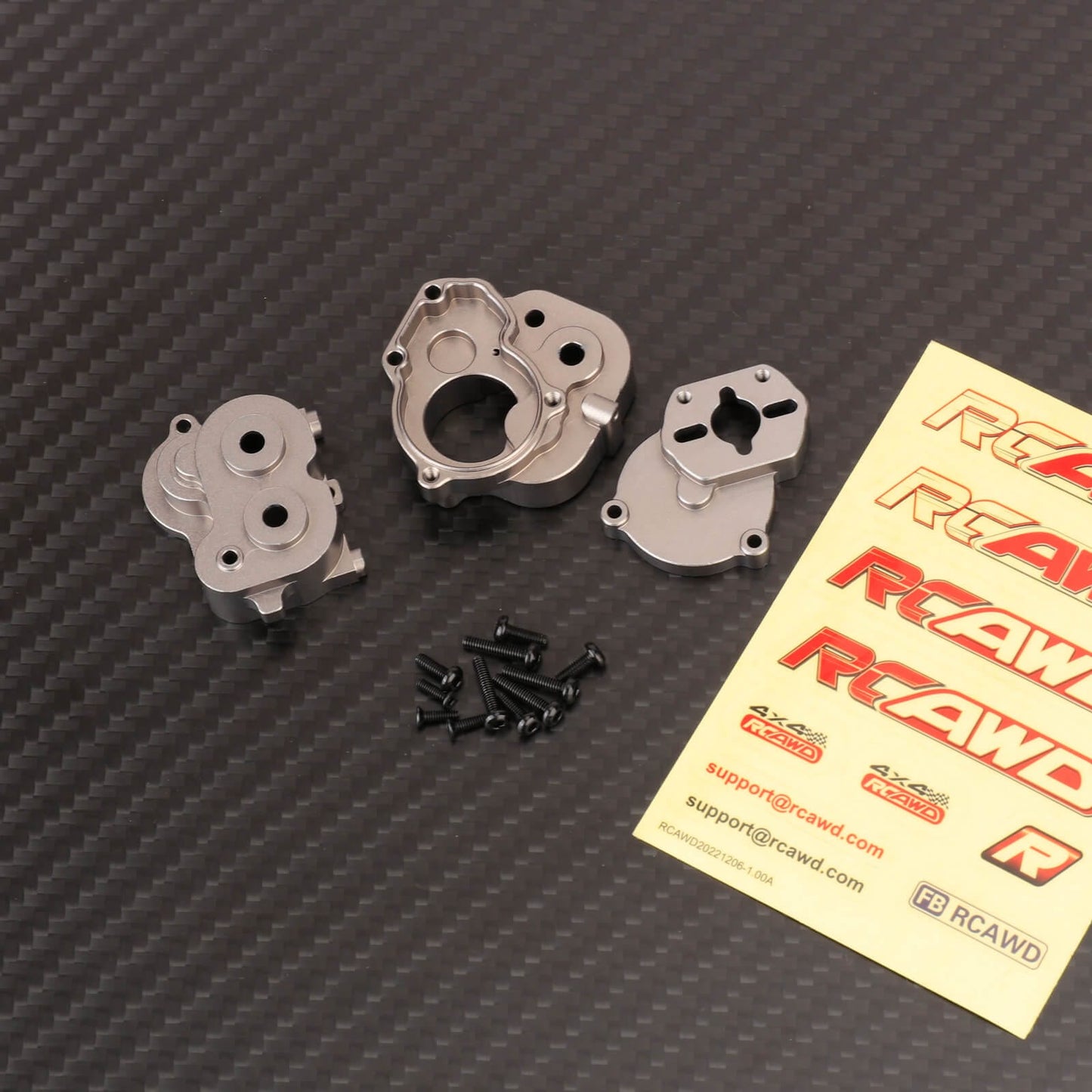 RCAWD HobbyPlus CR18P Titanium RCAWD HobbyPlus CR18P ARKTOS Metal 2 Speed Transmission Gearbox Housing Upgrade Parts