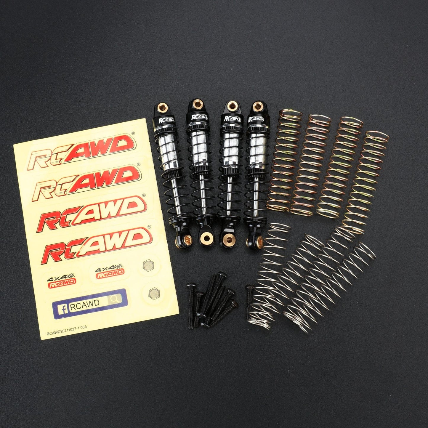 RCAWD HPI 1/18 Venture18 59MM / Black RCAWD HPI Venture18 Oil Filled Adjustable Front Rear Shock Absorbers