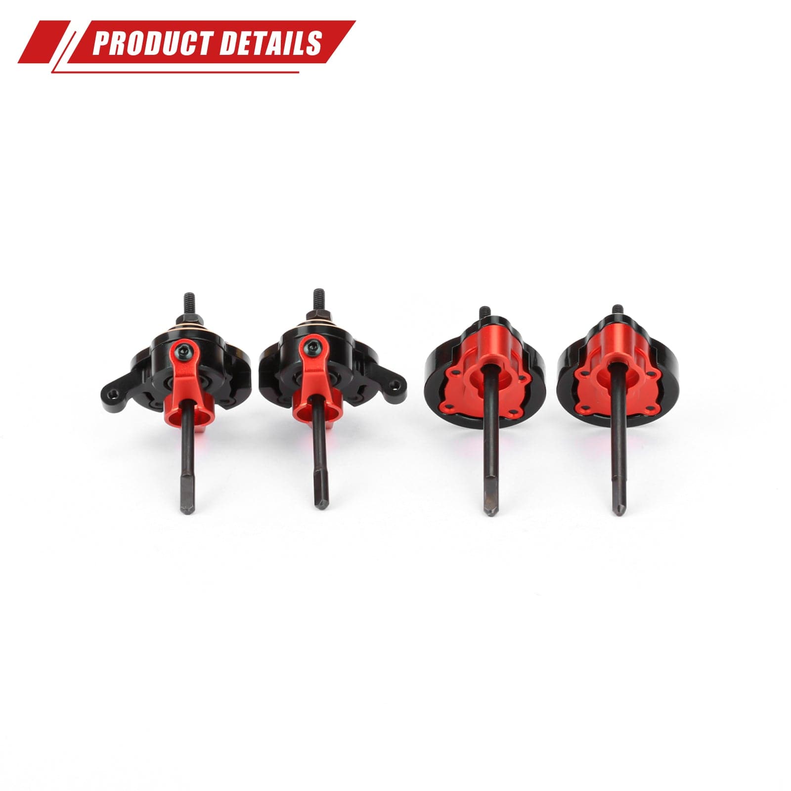 RCAWD HPI 1/18 Venture18 Black RCAWD HPI Venture18 Front Rear Portal Axle Steering Set with CounterWeight